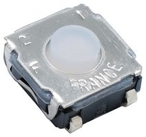C&K COMPONENTS KSC2TE41J LFS Tactile Switch, KSC Series, Top Actuated, Surface Mount, Round Button, 400 gf, 3mA at 24VDC