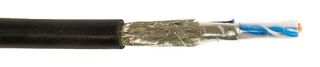 ALPHA WIRE 74002 BK002 Networking Cable, Industrial Ethernet, Moderate Flex, Shielded, Cat5e, 26 AWG, 500 ft, 152.4 m