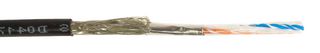 ALPHA WIRE 74003 BK002 Networking Cable, Industrial Ethernet, Moderate Flex, Shielded, Cat5e, 26 AWG, 500 ft, 152.4 m