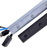 MULTICOMP PRO MP009742 Manguito, Button Wrap, PVC (Polyvinylchloride), Grey / Black, 39 mm, 50 m, 164.1 ft