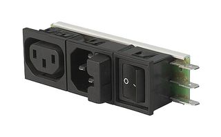 SCHURTER 6432.0253.30 Módulo entrada energía IEC sin filtrar, IEC C14, Uso Médico, 10 A, 250 VAC, Dual Pole
