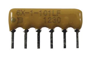 BOURNS 4606X-102-101LF Fixed Network Resistor, 100 ohm, Isolated, 3 Resistors, SIP, PC Pin, ± 2%