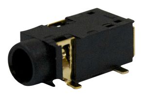SWITCHCRAFT/CONXALL 35RASMT2BHSNTRX Conector para Audio de Teléfono, 3.5mm, 3 Contactos, Hembra, Montaje Superficial, Ángulo Recto