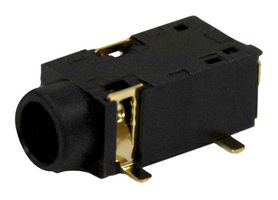 SWITCHCRAFT/CONXALL 35RASMT3BHSNTRX Conector para Audio de Teléfono, 3.5mm, 3 Contactos, Hembra, Montaje Superficial, Ángulo Recto