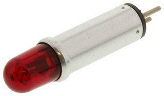 DIALIGHT 507-4538-0931-610F Indicador Neón, Cartucho, 110 V, Dos Patillas, Rojo, 25.1 mm, Abovedada, 1.2 mA