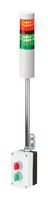 PATLITE (U.S.A.) VSST-LR6-202LJNW-RG Manual Control Signal Tower, 2 Tiers, Green / Red, Continuous, 60mm, Buzzer