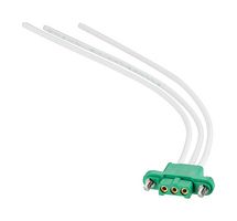 HARWIN M300-FC70305F2-0450L Conjunto de Cable, Negro / Verde, Cable a Receptáculo de Tarjeta a Extremo Libre, 3 Posiciones