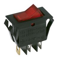 C&K COMPONENTS CL102J72S205QA Interruptor (Switch) de Balancín, Encendido-Nada-Apagado, SPST, No Iluminado, Panel Mount, Negro