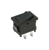 C&K COMPONENTS D502J12S215HQA Rocker Switch, On-None-Off, SPST, Non Illuminated, Panel Mount, Black, D Series
