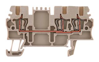 WEIDMULLER 1775530000 Bloque de Terminal c/Montaje en Riel DIN, 3 Posiciones, 26 AWG, 14 AWG, 1.5 mm²