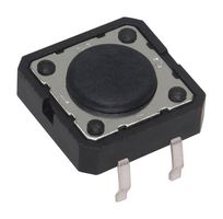 C&K COMPONENTS PTS125SM85-2 LFS Tactile Switch, PTS125 Series, Top Actuated, Through Hole, Round Button, 180 gf, 50mA at 12VDC