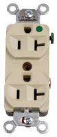 HUBBELL WIRING DEVICES HBL8300HI MAINS SOCKET, NEMA 5-20R, 20A, 125VAC, IVORY