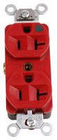 HUBBELL WIRING DEVICES HBL8300HRED MAINS SOCKET, NEMA 5-20R, 20A, 125VAC, RED