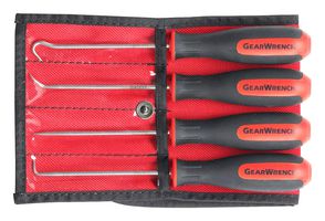 GEARWRENCH 84040 Tools, Hook & Pick Set, Mini, Long Blade, 4 Piece