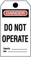 PANDUIT PVT-41 Label, Tag, 76 mm, 146 mm, Vinyl, Danger Do Not Operate