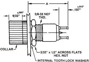 DIALIGHT 250-8745-14-504 Portalámpara, Serie 250, Terminales Torre, Aluminio, Indicadores Montaje en Panel Serie 507