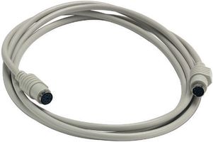 GC ELECTRONICS 45-0431 Computer Cable, Mini DIN 6 Position Plug, Mini DIN 6 Position Jack, 6 ft, 1.8 m, Putty