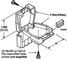 AMP - TE CONNECTIVITY 643314-2 Connector Accessory, UL94V-0, No Insert, Strain Relief, Mate-N-Lok Connectors, 8 Positions