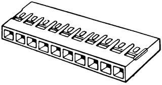 AMPHENOL COMMUNICATIONS SOLUTIONS 65039-025LF Connector Housing, FCI Mini-PV 65039, Receptacle, 12 Positions, 2.54 mm