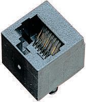 AMP - TE CONNECTIVITY 5555799-1 Modular Connector, RJ45 Jack, 1 x 1 (Port), 8P8C, Cat3, Through Hole Mount