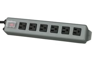 EATON TRIPP LITE 6SP Extension Lead, Guarded Switch, 6 Outlets, NEMA 5-15R, 15 A, 120 V, NEMA 5-15P, 1.8 m
