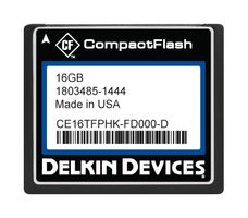 DELKIN DEVICES CE16TFPHK-FD000-D Tarjeta de Memoria Flash, SLC, Tarjeta Compact Flash, Tipo I, 16 GB, 3.3 V, -40 °C, 85 °C