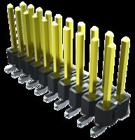 SAMTEC TSM-105-01-T-DV Cabezal de Pin, Sin envoltura, Tarjeta-a-Tarjeta, 2.54 mm, 2 Líneas, 10 Contactos