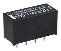 PICKERING 100-1-A-5/4D Reed Relay, SPST-NO, 5 VDC, 1000 Series, Through Hole, 2.2 kohm, 500 mA