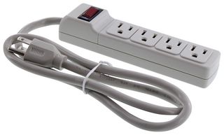STELLAR LABS POWER 28-8271 Cable de Extensión, 4 Tomacorrientes, NEMA 5-15R, 15 A, 120 V, NEMA 5-15P, 1 m