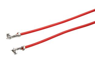 HARWIN M40-9010099 Cable Assembly, Crimp Receptacle to Free End, 5.91 ", 150 mm, Red