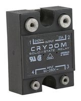 SENSATA/CRYDOM 4D2425 Solid State Relay, SPST-NO, 25 A, 280 VAC, Panel Mount, Screw, Zero Crossing