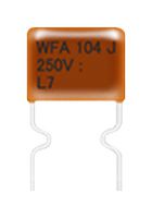 PANASONIC ECWF2104HAB Capacitor de Película Propósito General, Metallized PP, Caja Radial - 2 Pines, 0.1 µF, ± 3%