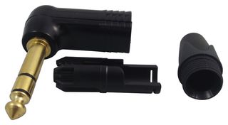 NEUTRIK NP3RX-B Phone Audio Connector, 3 Contacts, Plug, 6.35 mm, Cable Mount, Gold Plated Contacts, Zinc Body