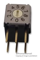 ARATAS A6KV-164RF Rotary Coded Switch, Miniature, IP60, A6K Series, Through Hole, 16 Position, 24 VDC