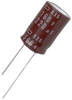 CHEMI-CON EKXG351ELL100MJ20S Capacitor Electrolítico, Miniatura, 10 µF, 350 V, ± 20%, Pin de PC, 1000 horas a 105°C, Polar