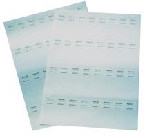 TE CONNECTIVITY CR-107-LSR Label, Laser Printable, 49 Labels Per Sheet, Self Laminating, 33.8mm H x 25.4mm W, Vinyl Film, White