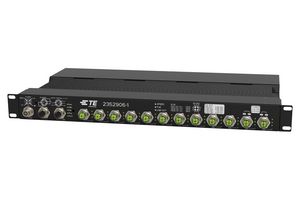 TE CONNECTIVITY 2352906-1 Switch, 12 Ports, Industrial, Managed PoE Gigabit Redundant Ethernet, Rack, M12 X-Coded x 12
