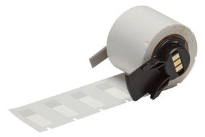BRADY M6-123-461 Etiqueta, Thermal Transfer Printable, 9.525 mm, 28.58 mm, Poliéster, Transparente, Blanco