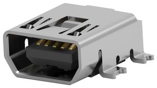 AMP - TE CONNECTIVITY 1775051-1 Conector USB, Mini USB Tipo AB, USB 2.0, Receptáculo eléctrico, 5 Posiciones, Montaje Superficial
