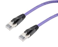 L-COM TRD626ASR-VLT-7F Ethernet Cable, 10 Gigabit, 26AWG, Cat6a, RJ45 Plug to RJ45 Plug