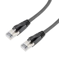 L-COM TRD626ASZ-BLK-7F Ethernet Cable, 10 Gigabit, 26AWG, Cat6a, RJ45 Plug to RJ45 Plug