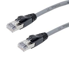 L-COM TRD626ASZ-GRY-7F Cable Ethernet, 10 Gigabit, 26AWG, Cat6a, RJ45 Macho a RJ45 Macho