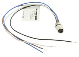 TURCK MFKS 4-0.2 Cable de Sensor, M8 Hembra, Extremo Libre, 4 Contactos, 0.2 m, 0.656 ft