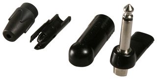 NEUTRIK NP2RX-BAG Phone Audio Connector, 2 Contacts, Plug, 6.35 mm, Cable Mount, Nickel Plated Contacts, Zinc Body