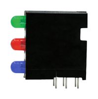 DIALIGHT 564-0100-833F Circuit Board Indicator, Blue, Yellow, 3 LEDs, Through Hole, T-1 (3mm), B 10mA, Y 20mA