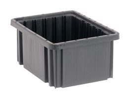 QUANTUM STORAGE DG91050CO Storage Bin, Conductive, Dividable, Black, 5 " x 10.875 " x 8.25 ", 100 lb