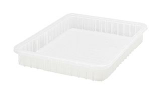 QUANTUM STORAGE DG93030CL Contenedor de Almacenamiento, Transparente, 3" x 22.5" x 17.5"