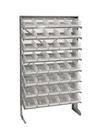 QUANTUM STORAGE QPRS-104CL Unidad de Estantería, 8 Estantes, 40 Contenedores, Transparente, 60 " X 18 " X 36 "