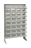 QUANTUM STORAGE QPRS-107CL Unidad de Estantería, 8 Estantes, 32 Contenedores, Transparente, 60 " X 12 " X 36 "