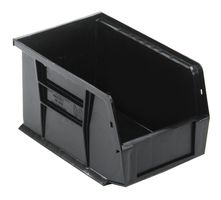 QUANTUM STORAGE QUS221BR Storage Bin, Recycled, Black, 5 " x 9.25 " x 6 "